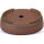 Pot à bonsaï 32.5x26.5x8.5cm antique-brun ovale en grès