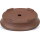 Pot à bonsaï 32.5x26.5x7.5cm antique-brun ovale en grès