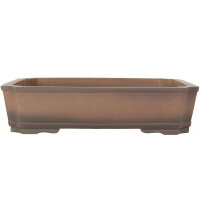 Bonsai pot 44.5x35.5x10.5cm antique-brown rectangular...