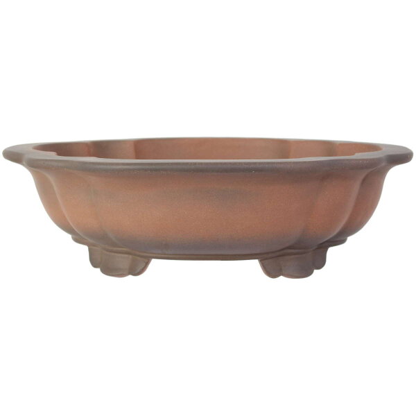 Bonsai pot 63x53x18cm antique-brown lotus Shape unglaced
