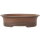 Bonsai pot 35.5x28x10cm antique-brown oval unglaced