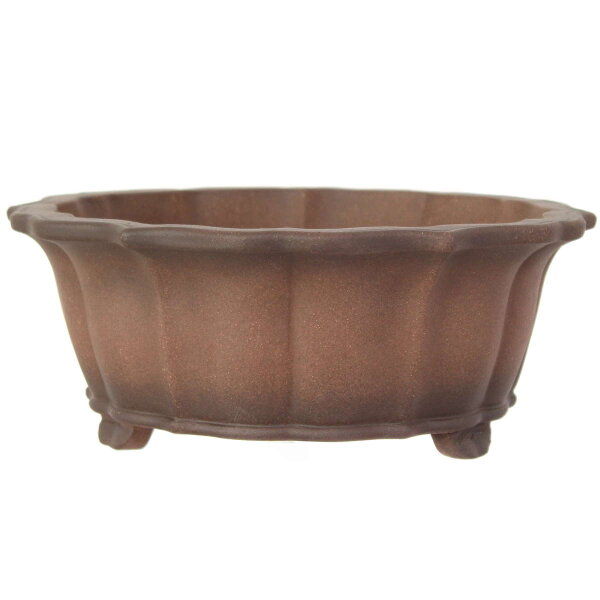 Bonsai pot 29x29x11.5cm antique-brown round unglaced