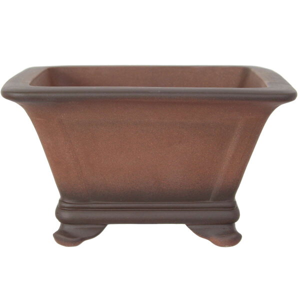 Bonsai pot 27x27x15cm antique-brown square unglaced