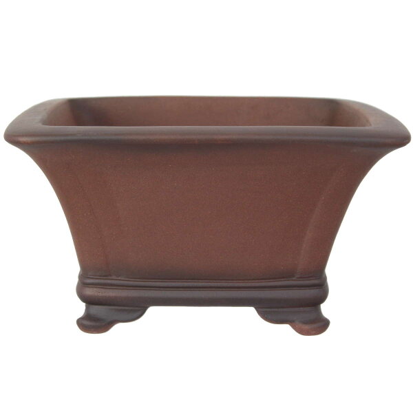 Bonsai pot 30x30x18cm antique-brown square unglaced
