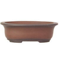 Bonsai pot 26x20.5x8.5cm antique-brown oval unglaced