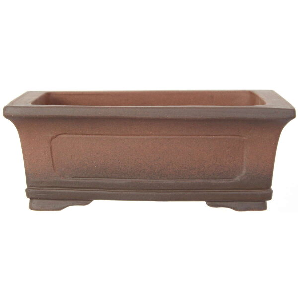 Bonsai pot 26x20.5x9.5cm antique-brown rectangular unglaced