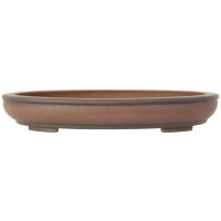 Pot à bonsaï 36.5x30x5.5cm antique-brun ovale...