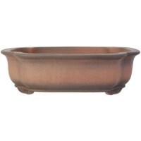 Bonsai pot 61x49.5x18cm antique-brown lotus Shape unglaced