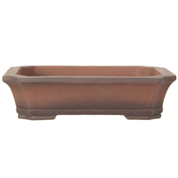 Bonsai pot 26x20.5x6.5cm antique-brown rectangular unglaced