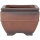 Bonsai pot 16x16x11.5cm antique-brown square unglaced