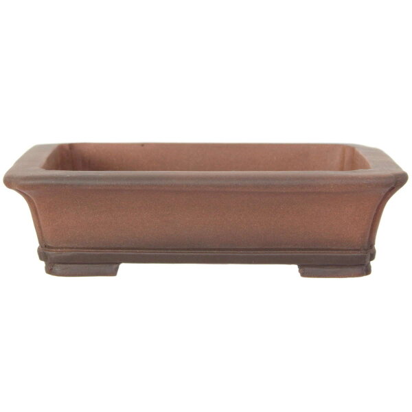 Bonsai pot 25x19.5x6.5cm antique-brown rectangular unglaced