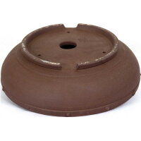 Bonsai pot 32x32x9cm brown round unglaced