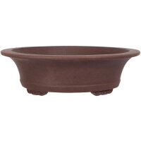 Bonsai pot 38.5x38.5x10.5cm brown round unglaced