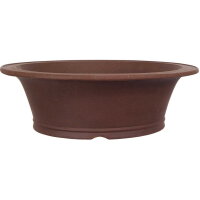 Bonsai pot 40x40x12.5cm brown round unglaced