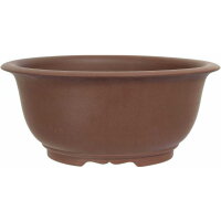 Bonsai pot 32x32x13cm brown round unglaced