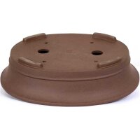 Bonsai pot 41x33x9.5cm brown oval unglaced