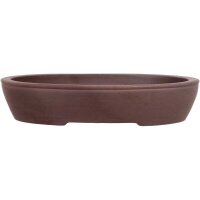 Bonsai pot 43x34x8.5cm brown oval unglaced