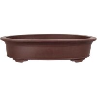 Bonsai pot 60x43.5x13.5cm brown oval unglaced