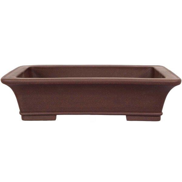 Bonsai pot 40x32x10cm brown rectangular unglaced