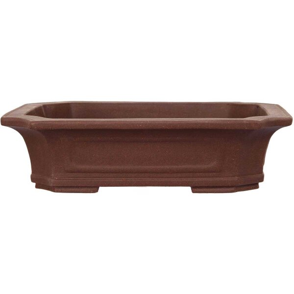 Bonsai pot 39x31x10cm brown rectangular unglaced