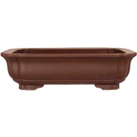 Bonsai pot 48x39x13cm brown rectangular unglaced