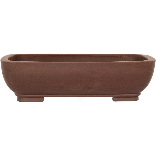 Bonsai pot 36.5x28.5x10cm brown rectangular unglaced