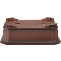 Bonsai pot 46x35.5x14cm antique-brown rectangular unglaced