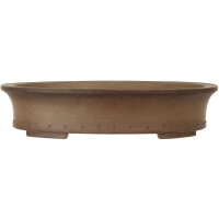 Bonsai pot 45.5x36.5x10cm antique-grey oval unglaced