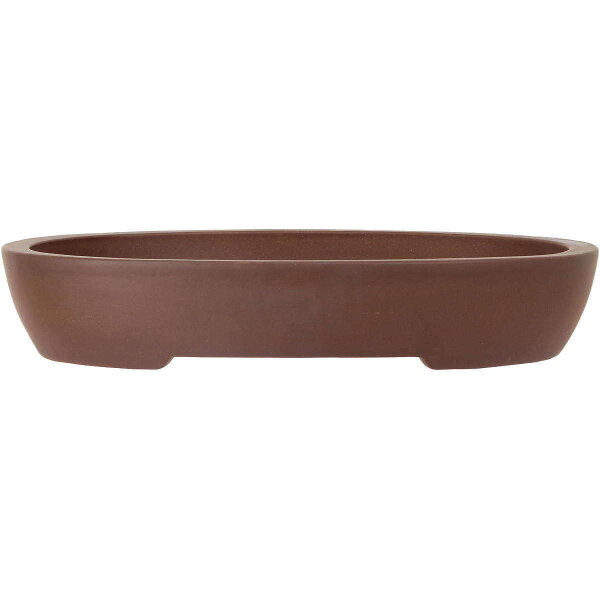 Bonsai pot 45x36.5x8cm antique-brown oval unglaced