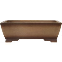 Bonsai pot 44.5x34x15cm antique-grey rectangular unglaced
