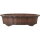 Bonsai pot 43.5x34.5x11cm antique-brown oval unglaced