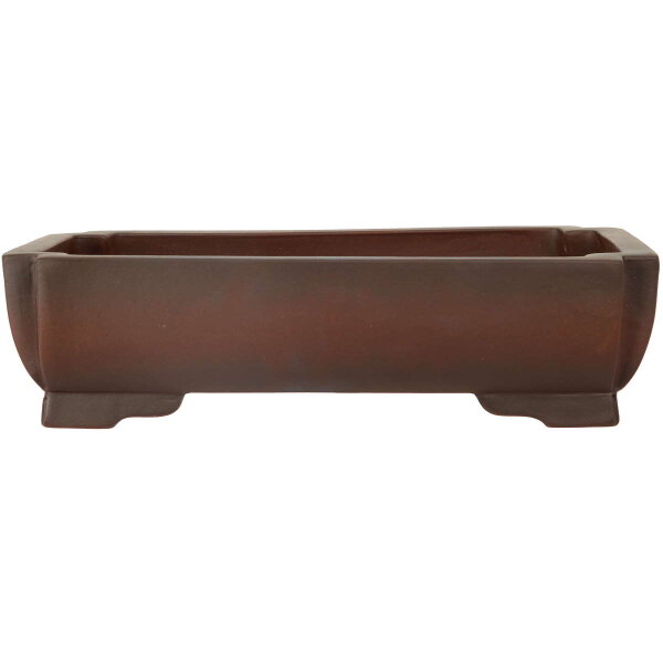 Bonsai pot 35.5x25x9cm antique-brown rectangular unglaced