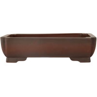 Bonsai pot 35.5x25x9cm antique-brown rectangular unglaced