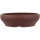 Bonsai pot 16.5x16.5x4.5cm brown round unglaced