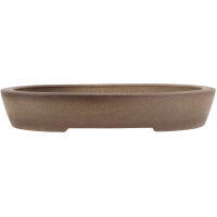 Bonsai pot 34x26.5x5.5cm antique-grey oval unglaced