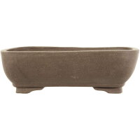 Bonsai pot 26x19.5x8cm grey rectangular unglaced