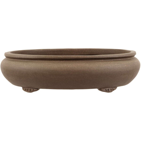 Bonsai pot 37x29x10cm grey oval unglaced