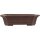 Bonsai pot 27.5x22x7.5cm brown rectangular unglaced