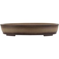 Bonsai pot 52.5x41.5x9.5cm antique-grey oval unglaced