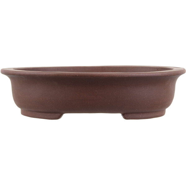 Bonsai pot 42x33.5x10cm brown oval unglaced