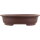 Bonsai pot 42x33.5x10cm brown oval unglaced