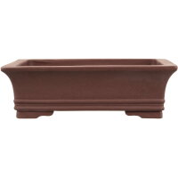 Bonsai pot 30.5x23.5x9cm brown rectangular unglaced