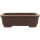 Bonsai pot 20x16x6cm brown rectangular unglaced