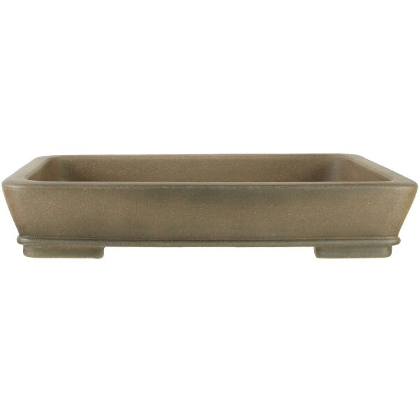 Bonsai pot 35.5x27x7cm antique grey rectangular unglaced