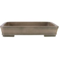 Bonsai pot 37x25.5x7cm antique grey rectangular unglaced