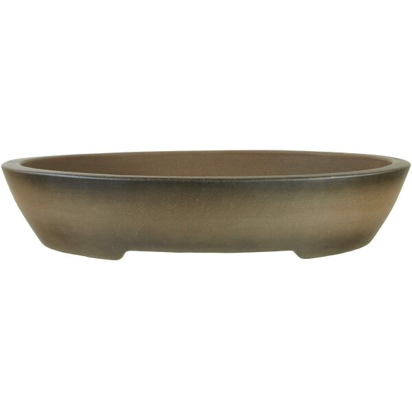 Bonsai pot 61.5x48.5x12cm antique grey oval unglaced
