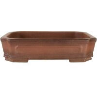 Bonsai pot 37x27x9.5cm antique brown rectangular unglaced