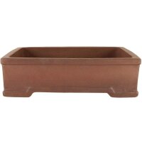 Bonsai pot 36x27.5x11cm antique brown rectangular unglaced