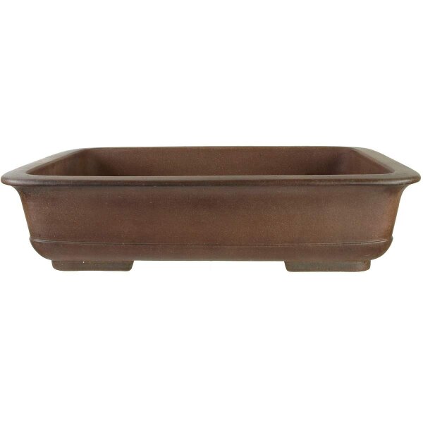 Bonsai pot 56.5x42x14cm antique brown rectangular unglaced