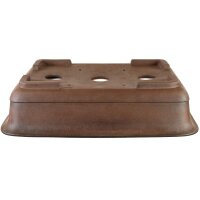 Bonsai pot 56.5x42x14cm antique brown rectangular unglaced